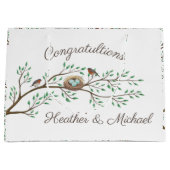 Bird Baby shower Spring Groot Cadeauzakje (Voorkant)