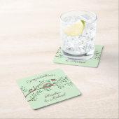 Bird Baby shower Spring Kartonnen Onderzetters (Insitu)