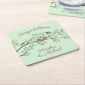 Bird Baby shower Spring Kartonnen Onderzetters (Schuin)