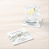 Bird Baby shower Spring Kartonnen Onderzetters (Insitu)