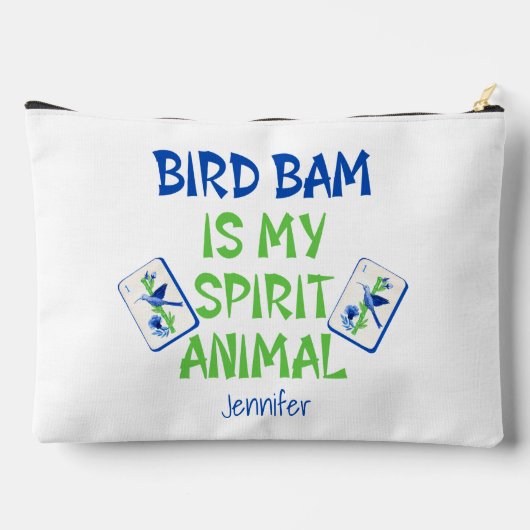 Bird Bam is My Spirit Animal Mahjong Bird Tegels Etui (Achterkant)