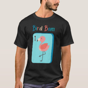Bird Bam Mahjong Fun Flamingo voor Mah Jong Speler T-shirt