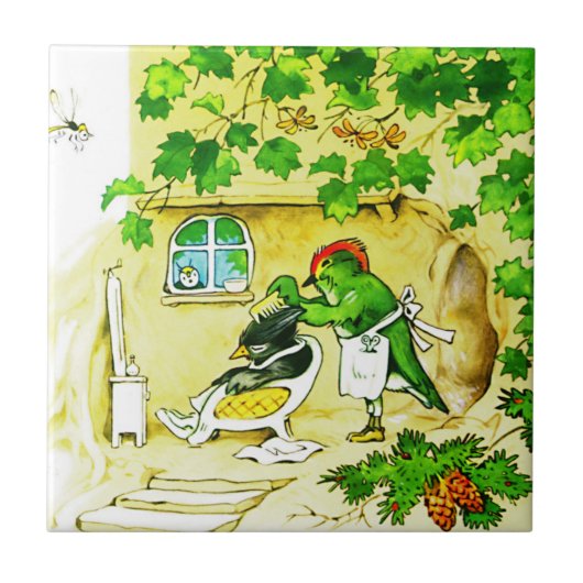 Bird Barber Tegeltje (Voorkant)