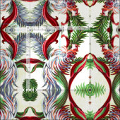Bird Barkcloth Abstract Tiki Island Stof (Delen)