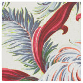 Bird Barkcloth Abstract Tiki Island Stof (Close Up)