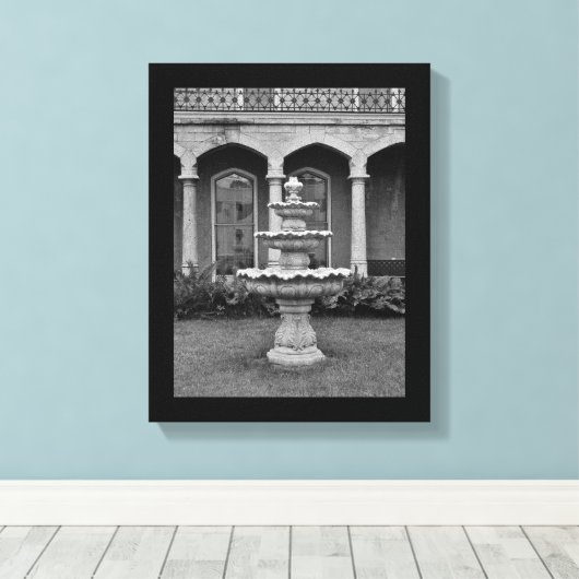 Bird Bath Canvas Afdruk (Insitu (Houten vloer))