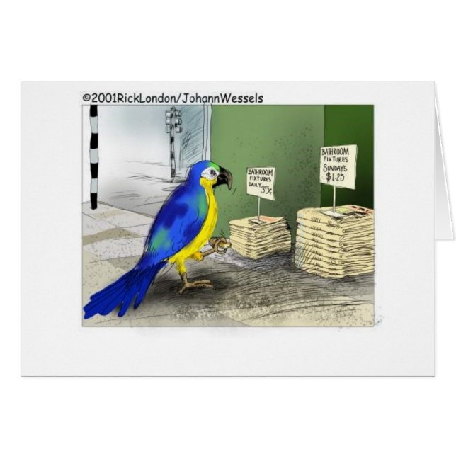 Bird Bathroom Fixtures Funny Gifts and T - shirts (Voorkant Horizontaal)