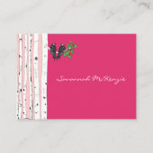  Bird Birch Tree op elke kleur Visitekaartje (Achterkant)