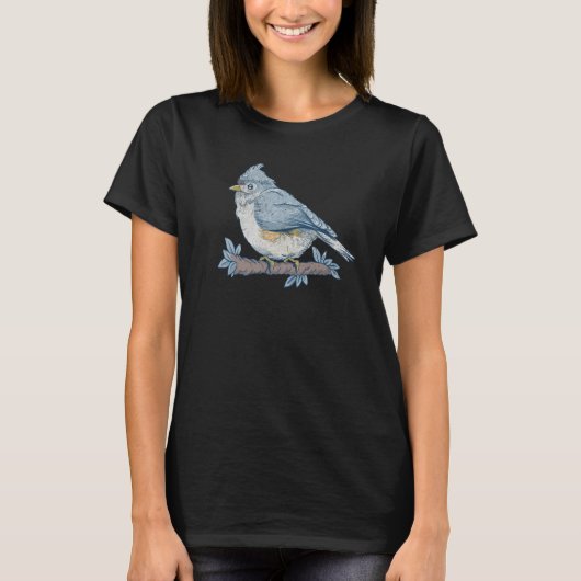 Bird Bird Watching Bird Watcher Birder Blue Jay Fl T-shirt (Voorkant)