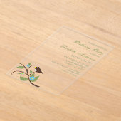 Bird Birthday Acryl Uitnodigingen (Laagn)