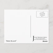 "Bird Black" JTG Art Briefkaart (Achterkant)