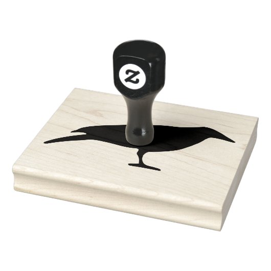 Bird, Black Silhouette, 4 x 5 inch Rubber Stamp Rubberstempel (Stempel)