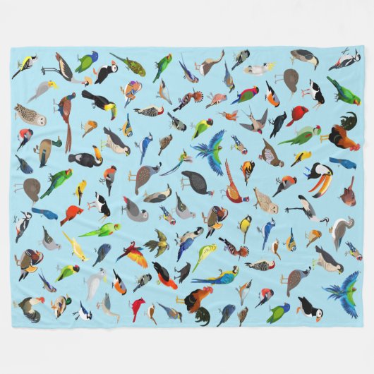 Bird Blanky Assortment Two Fleece Blanket (Voorkant (Horizontaal))