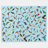 Bird Blanky Assortment Two Fleece Blanket Deken (Voorkant (Horizontaal))