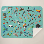 Bird Blanky Sherpa Deken (Voorkant (horizontaal))