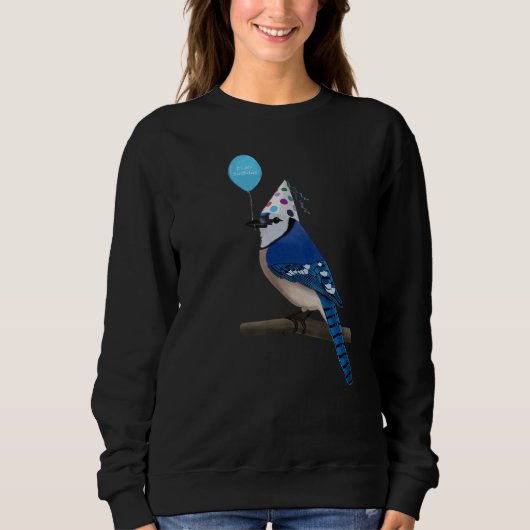 Bird Blue Jay Birder Animal Funny Verjaardag Trui (Voorkant)