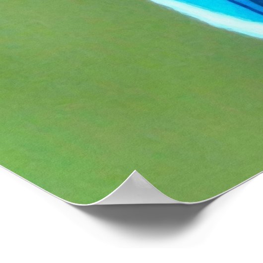 Bird Blue Poster (Hoek)