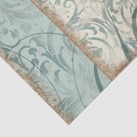  Bird Blue Yellow French Ephemera Decoupage Tissuepapier (Detail)