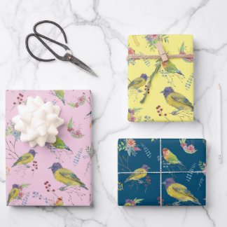Bird Botanical Inpakpapier Vel