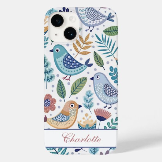 Bird Botanical Perzonalized Case-Mate iPhone Case (Achterkant)
