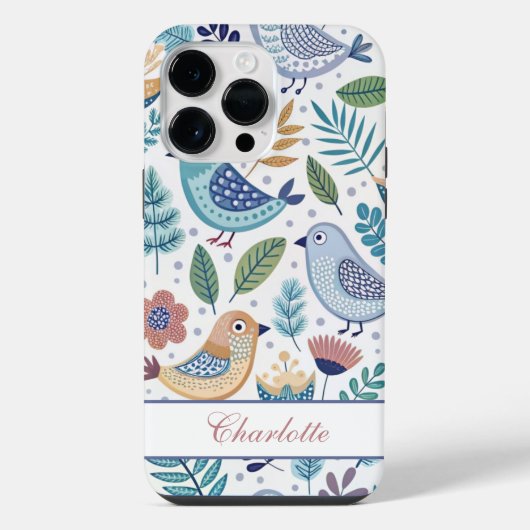 Bird Botanical Perzonalized iPhone Hoesje (Achterkant)
