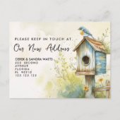 Bird Boxes "We’ve Moved" Briefkaart – Nieuw adres (Voorkant)