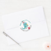 Bird breien naalden garen kerstcadeau sticker (Envelop)
