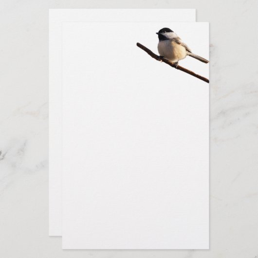 Bird Briefpapier Chickadee (Voorkant / Achterkant)