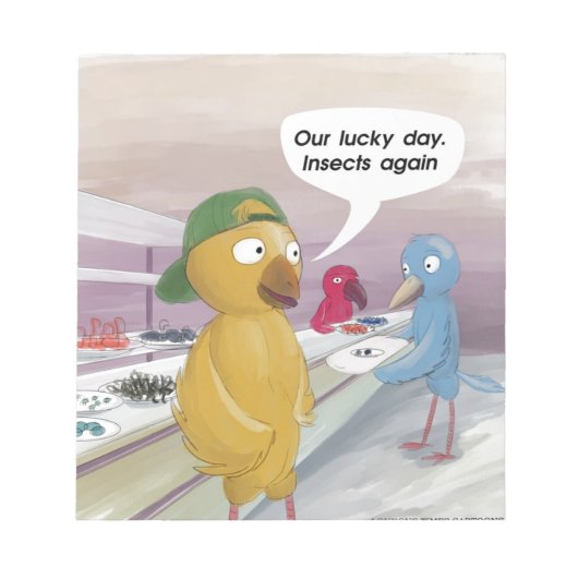 Bird Cafeteria Funny Notitieblok (Voorkant)