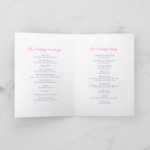 Bird cage pink purple wedding program programma (Binnen)