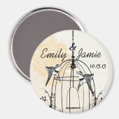 Bird Cage Wedding Stickers of Customize Magneet (Voorkant / Achterkant)