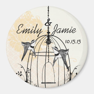 Bird Cage Wedding Stickers of Customize Magneet