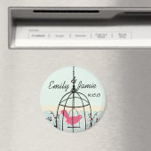 Bird Cage Wedding Stickers of Customize Magneet (Insitu (Vaatwasser))
