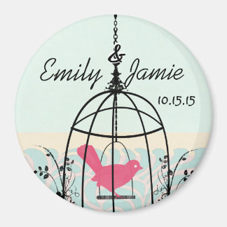 Bird Cage Wedding Stickers of Customize Magneet