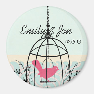 Bird Cage Wedding Stickers of Customize Magneet