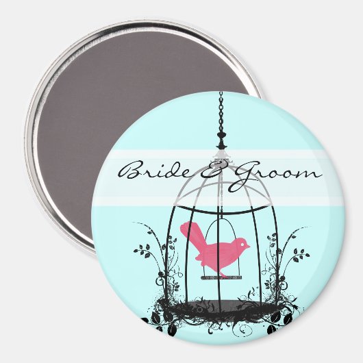 Bird Cage Wedding Stickers of Customize Magneet (Voorkant / Achterkant)