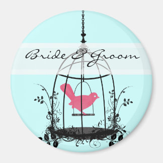 Bird Cage Wedding Stickers of Customize Magneet