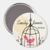 Bird Cage Wedding Stickers of Customize Magneet (Voorkant / Achterkant)