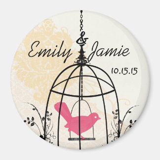 Bird Cage Wedding Stickers of Customize Magneet