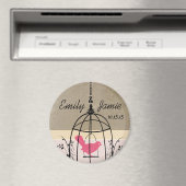 Bird Cage Wedding Stickers of Customize Magneet (Insitu (Vaatwasser))