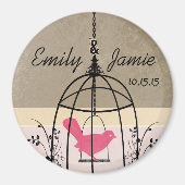 Bird Cage Wedding Stickers of Customize Magneet (Voorkant)