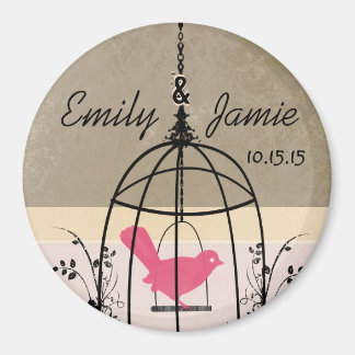 Bird Cage Wedding Stickers of Customize Magneet
