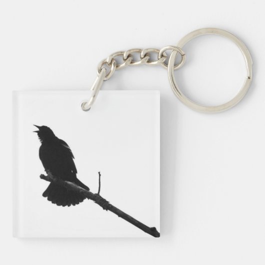 Bird Call Silhouette Sleutelhanger (Achterkant)
