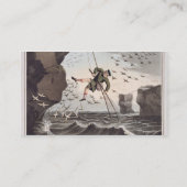 Bird Catching from Above, gegraveerd door Matthew  Visitekaartje (Achterkant)