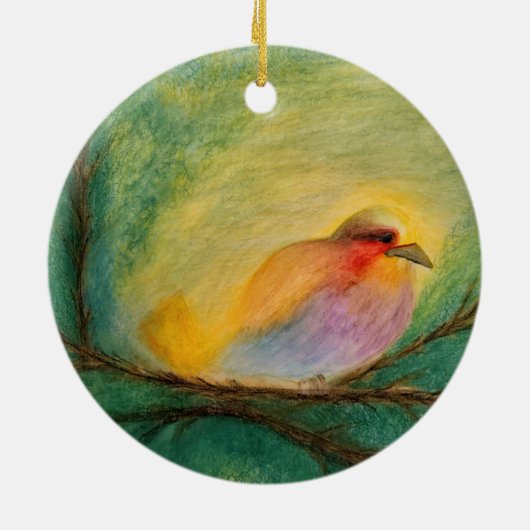 Bird Ceramic X-MAS Ornament (Achterkant)