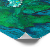 Bird Cherry Flowers Blossom Floral Pastel Painting Poster (Hoek)