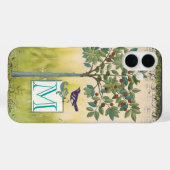  Bird Cherry Tree Monogram iPhone Case-Mate iPhone Case (Achterkant (horizontaal))