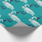  Bird Chic: Gentleman in Bow Stropdas Top Hat Cadeaupapier (Hoek)