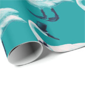  Bird Chic: Gentleman in Bow Stropdas Top Hat Cadeaupapier (Rol Hoek)