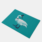 Bird Chic: Gentleman in Bow Stropdas Top Hat Deurmat (Schuin)